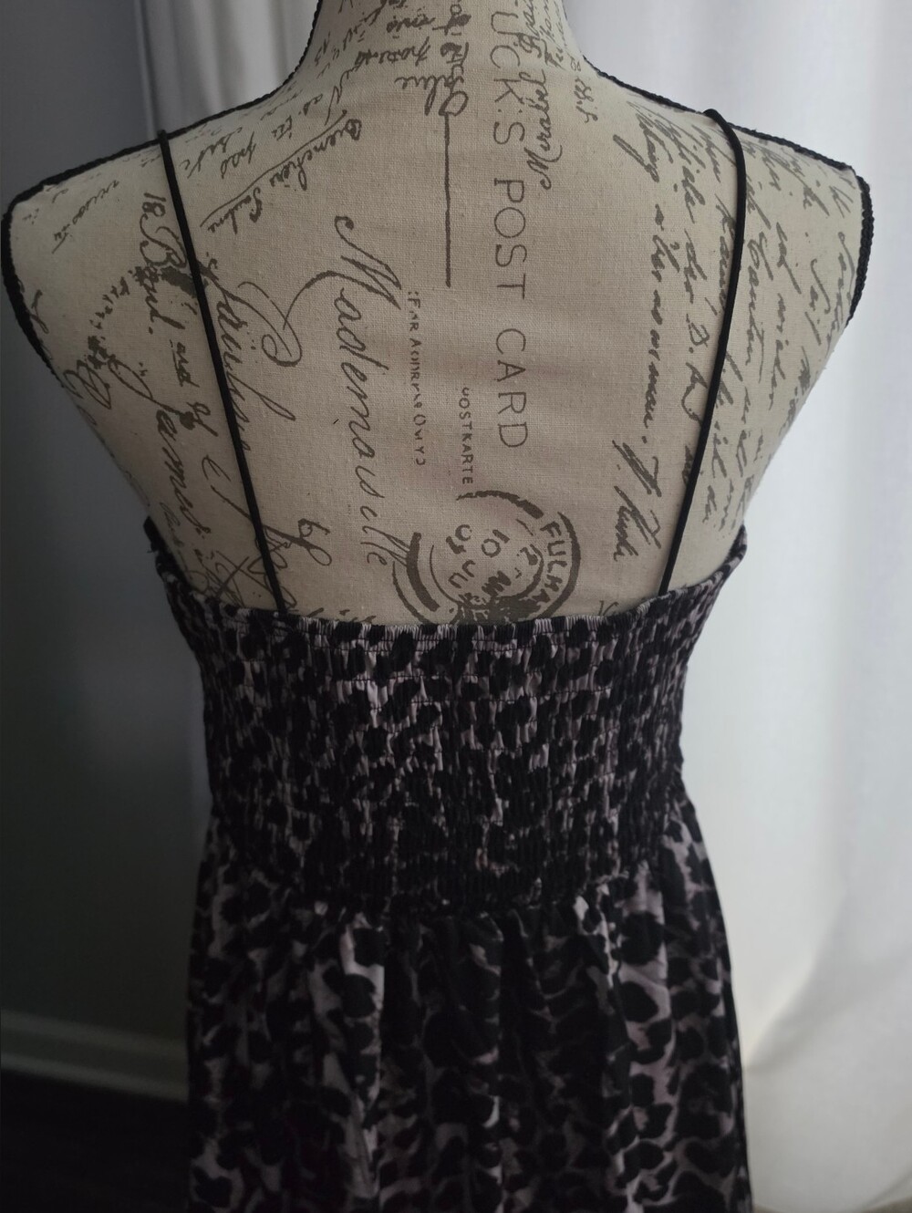 Leopard Print Slip Maxi Dress - Taupe/Black - Picture 5 of 8